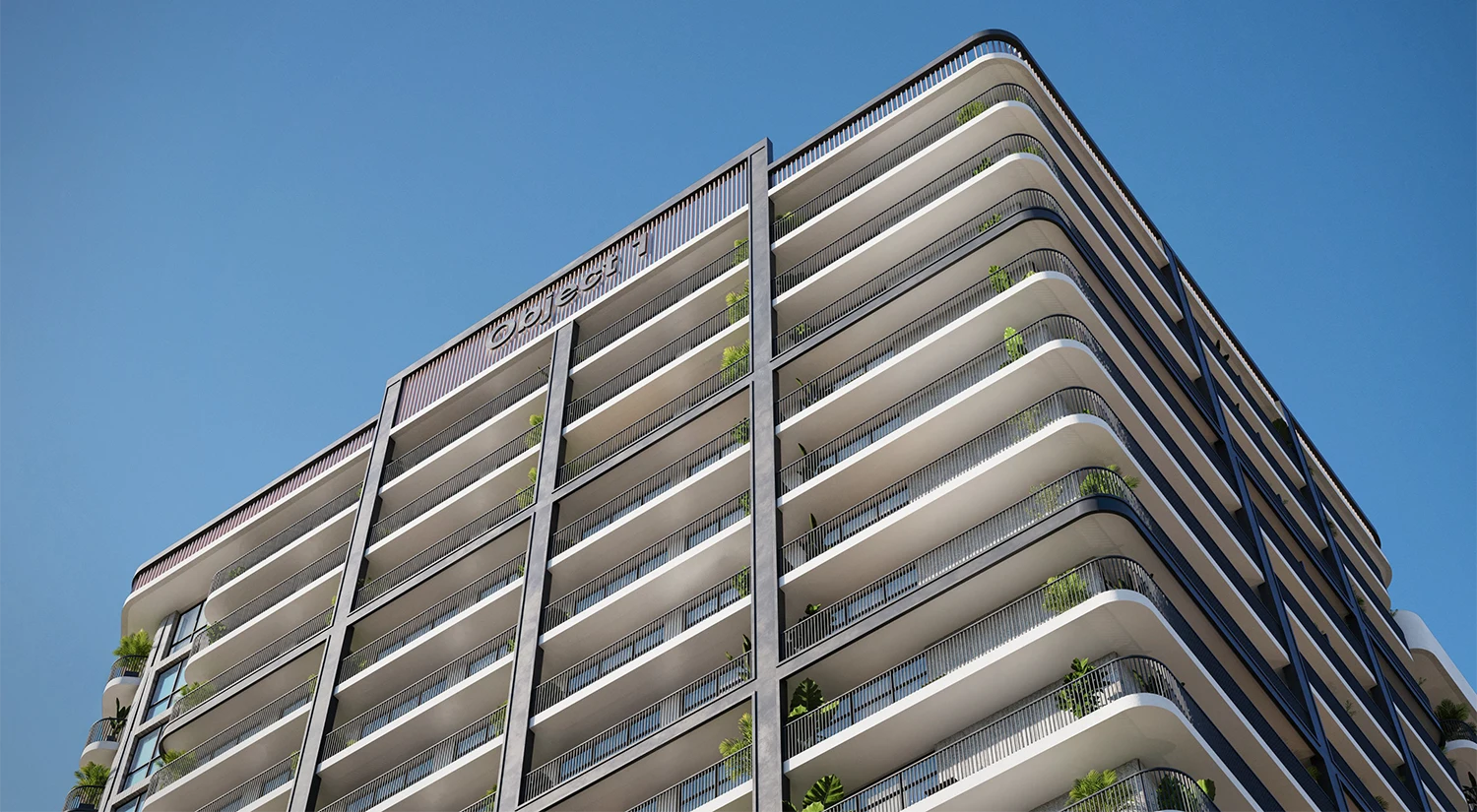 Contemporary architecture rises gracefully